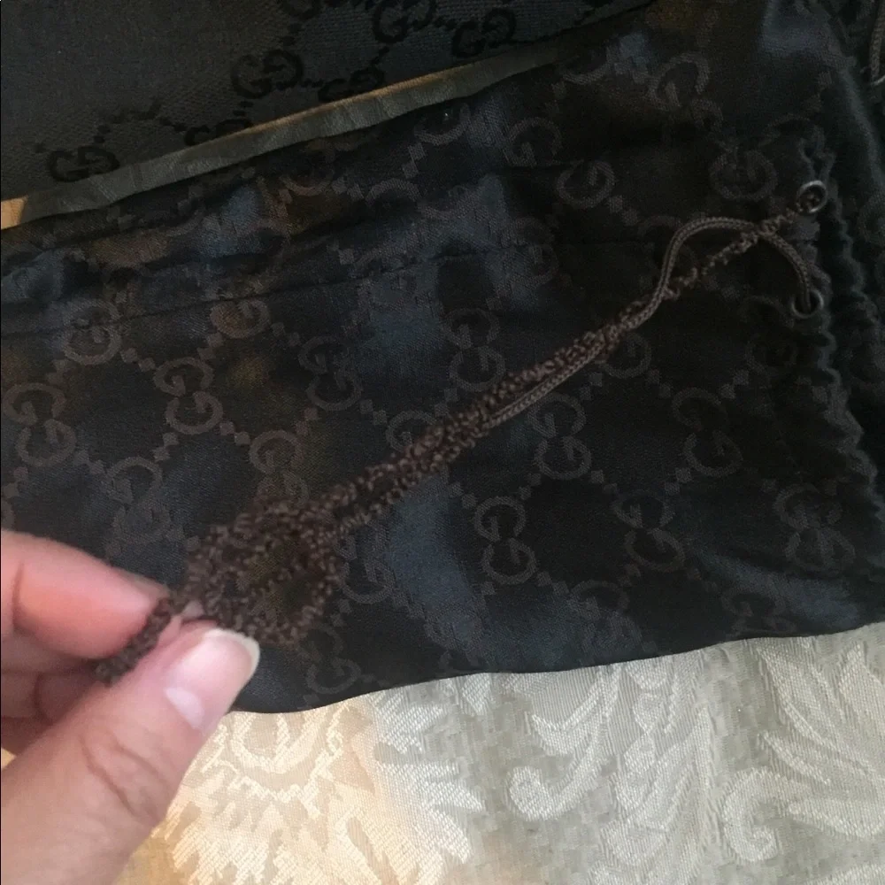 Authentic Gucci Black Leather Tote Laptop bag
